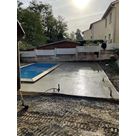 Plage de piscine bois