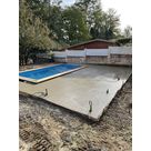 Plage de piscine bois